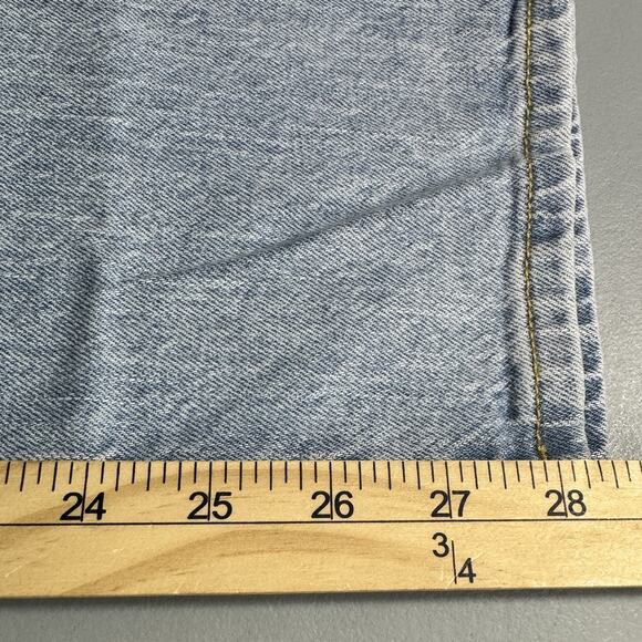 Guess Jeans Womens 28 Blue Authentic Light Melrose Reborn Denim Embroidered Leaf - Picture 15 of 16